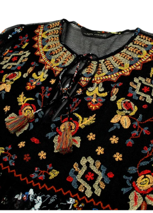 Блуза с вышивкой zara5 фото