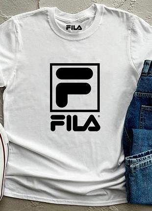 Мужская футболка fila белая фила