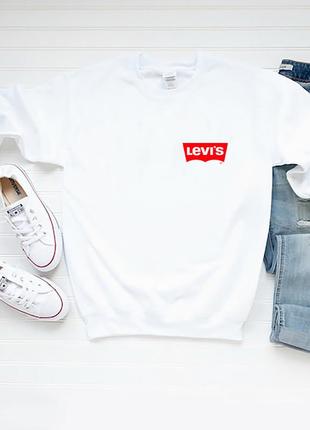 Жіночий світшот лонгслів кофта levis левіс білий