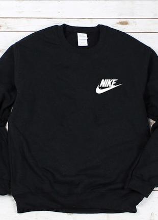 Женский осенний свитшот лонгслив кофта nike найк чёрный