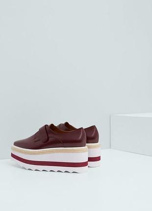 Туфлі на високій платформі шкіра mango 40й