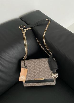 Женская  серая сумка с цепочкой через плечо michael kors 🆕 стильная сумка4 фото