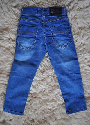 Модные джинсы с аппликацией, 95% котон,  wikiland,  от 2 до 12 лет, турция4 фото