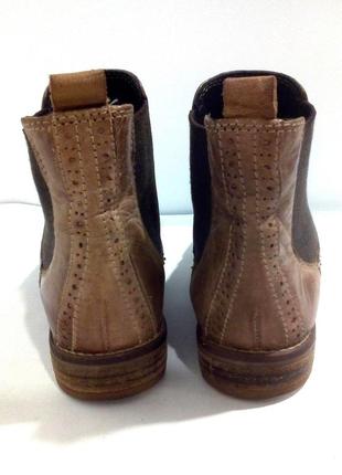 Стильные кожаные демисезонные ботинки челси на низком ходу от 5th avenue, р.36 код b36105 фото