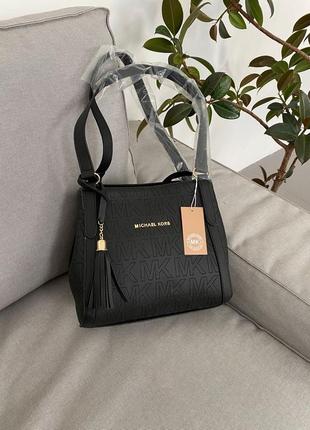 Женская черная  сумка с ручками michael kors 🆕 стильная вместительная сумка