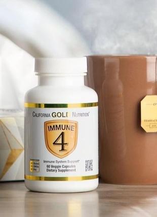 California gold nutrition  immune 4  вітаміни і мінерали, містить вітаміни c і d, цинк і селен