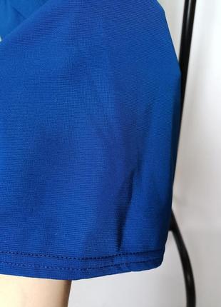 Синя сукня з баскою4 фото