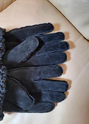 Зимові замшеві рукавички4 фото