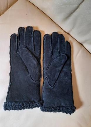 Зимові замшеві рукавички2 фото