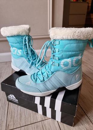 Новые женские зимние сапоги adidas climaproof дутики