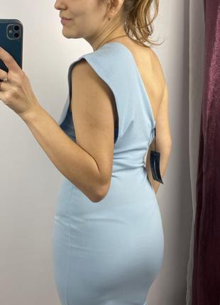 Длинное платье, вечернее платье, новогоднее платье, голубок платье, обтягивающее платье на одно плече3 фото