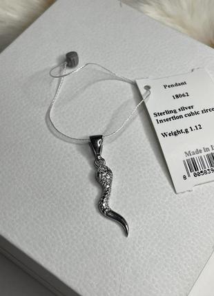 Серебряный кулон подвеска змейки змейка змея булгари bvlgari серебро проба 925 новый с биркой италия4 фото
