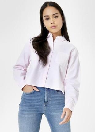 Укороченая розовая рубашка jack wills