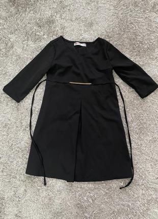 Короткое серное платье , мини платье