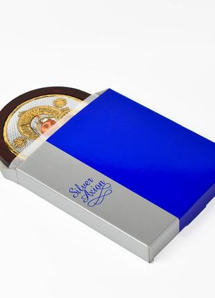 Почаевская икона пресвятой богородицы 10,7х12,8см арочной формы на дереве