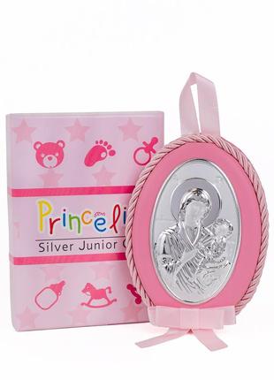 Детская икона для девочек скоропослушница божия матерь 8х11см на розовой подушечке