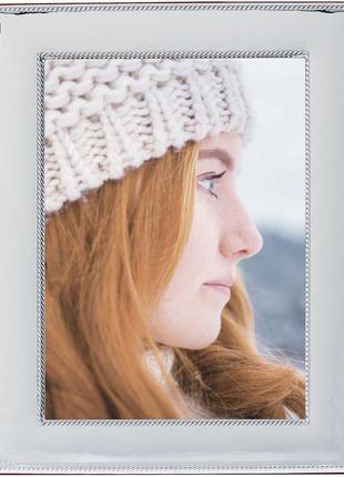 Срібна рамка для фотографії 20χ25 із підставкою prince silvreo