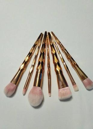 Кисті для макіяжу єдиноріг 7 шт набір кистей в стилі unicorn brushes pro3 фото