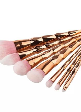 Кисті для макіяжу єдиноріг 7 шт набір кистей в стилі unicorn brushes pro2 фото