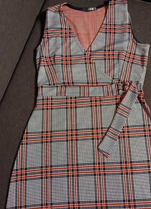 Сарафан в принт гусяча лапка