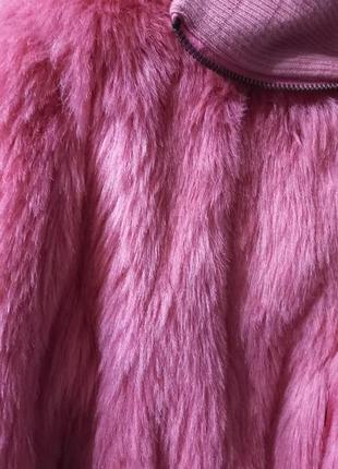 Куртка шубка розовая меховая5 фото
