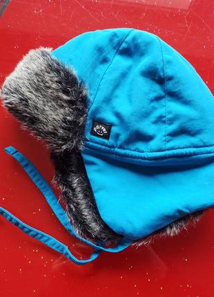 Parvel шапка ушанка авиатор синяя мальчику 48см 12-18м 1-1.5г 80-86см