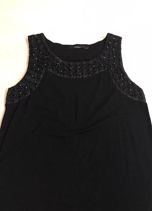 Платье трикотаж вискоза с отделкой и стразами