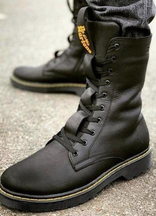 Чоловічі шкіряні черевики, берці  jadon — black2 фото