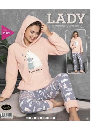 Тепла піжама махра фліс