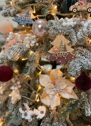 Іграшки на ялинку новорічні прикраси різдвяний декор шары на ёлку украшения2 фото