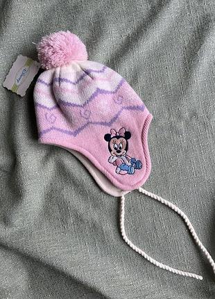 Шапка disney с минни на 6/12 мес
