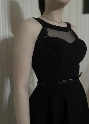 Коктейльное черное платье, на выпускной4 фото