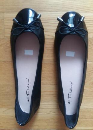 Балетки с лаковыми носочками platino