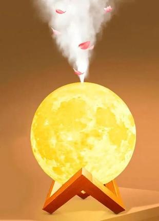 Увлажнитель воздуха-ночник луна 2 в 1 3d moon light diffuser / настольный светильник с увлажнителем4 фото