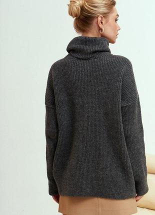 Теплый свитер с объемным воротником ( 3 расцветки)5 фото