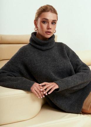 Теплий светр з об'ємним коміром (3 кольори)2 фото