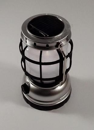 Фонарь кемпинговый светодиодный переносной zj-1990т на аккумуляторе серебро