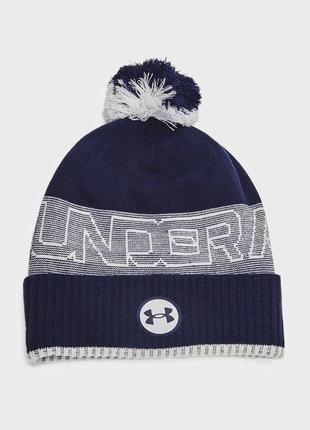 Under armour чоловіча синя шапка ua halftime fleece beanie