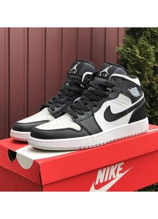 Кроссовки женские nike air jordan черные белые кросівки жіночі найк аир джордан чорні білі кроссы