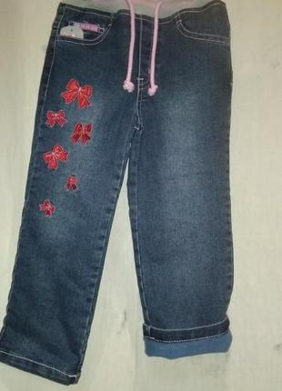 Джинсы на флисе