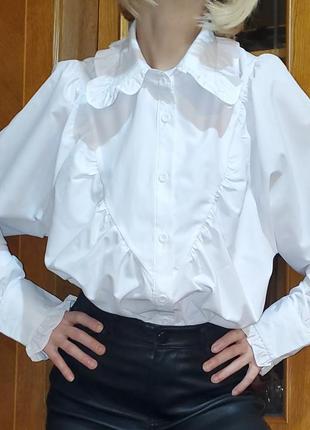Блуза с воротником в винтажном стиле i saw it first, оверсайз англия6 фото