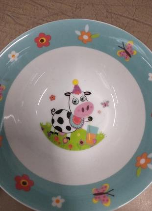 Набір посуду для малюка із корівкою🐮
