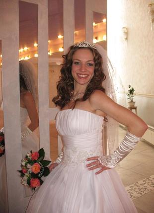 Весільна сукня + кільця під плаття в подарунок