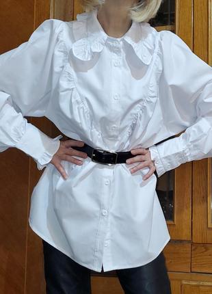 Блуза с воротником в винтажном стиле i saw it first, оверсайз англия4 фото