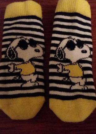 Шкарпетки нові собачка снупі 3-6 міс.2 фото