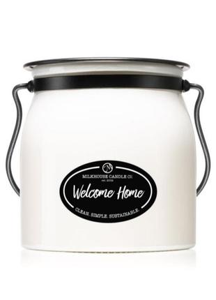 Велика ароматична свіча свічка welcome home від milkhouse candle co 🥞 об'ємна вага воску 630гр2 фото