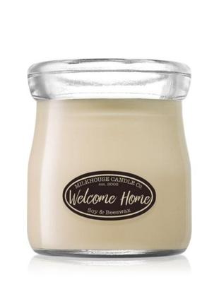 Велика ароматична свіча свічка welcome home від milkhouse candle co 🥞 об'ємна вага воску 630гр4 фото