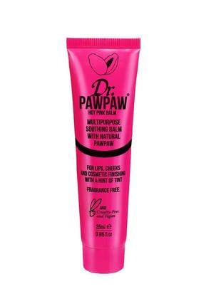 Оттеночный бальзам для губ dr.pawpaw hot pink balm 25ml1 фото