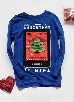 Кофта, реглан, лонгслів новорічний george 4-5 років