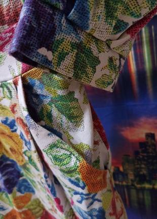 Вишиванка вышиванка джинсовое платье с цветами короткое мини выше колена рукавом 3/46 фото